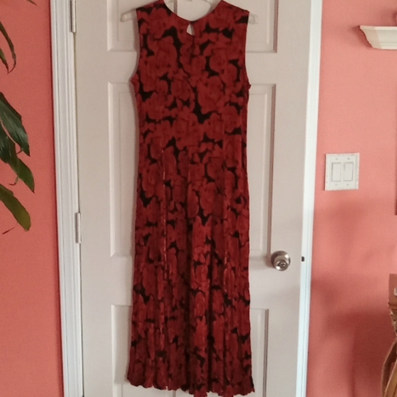 Red and black sleeveless maxi dress, Size M - Picture 4 of 9